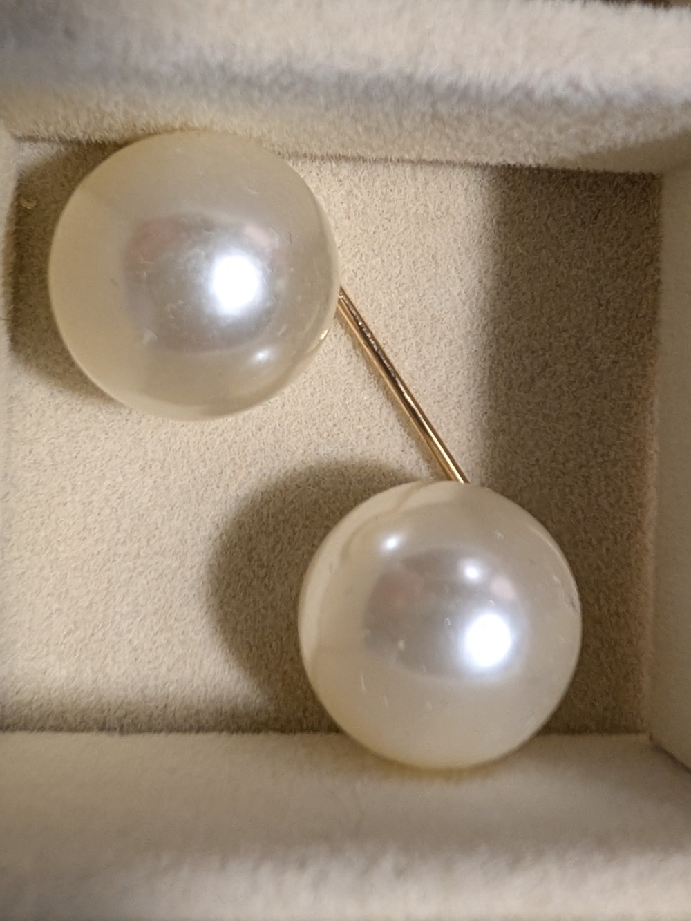 Pearl Double-sided Stud Brooch - Large